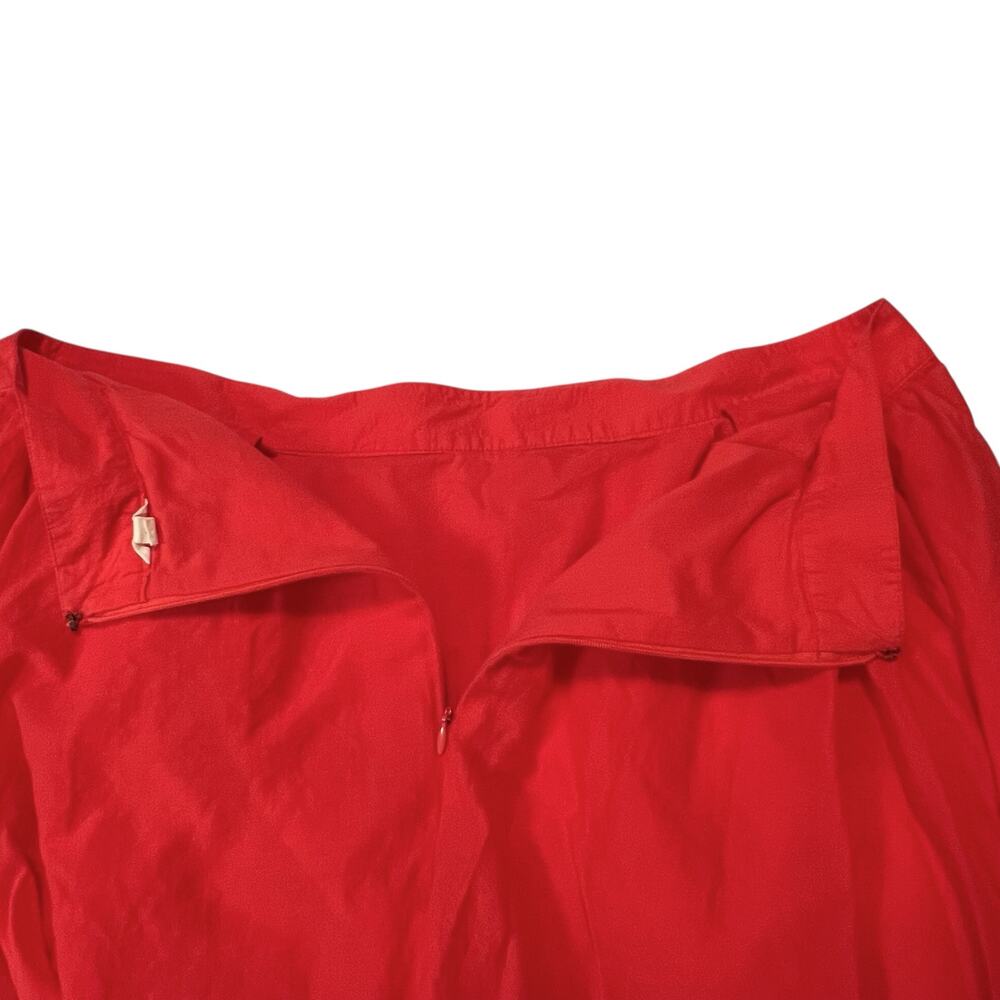J.Crew Skirt Size 14 Melon Red Flowy A-Line Lined Women’s Cotton - Picture 5 of 8